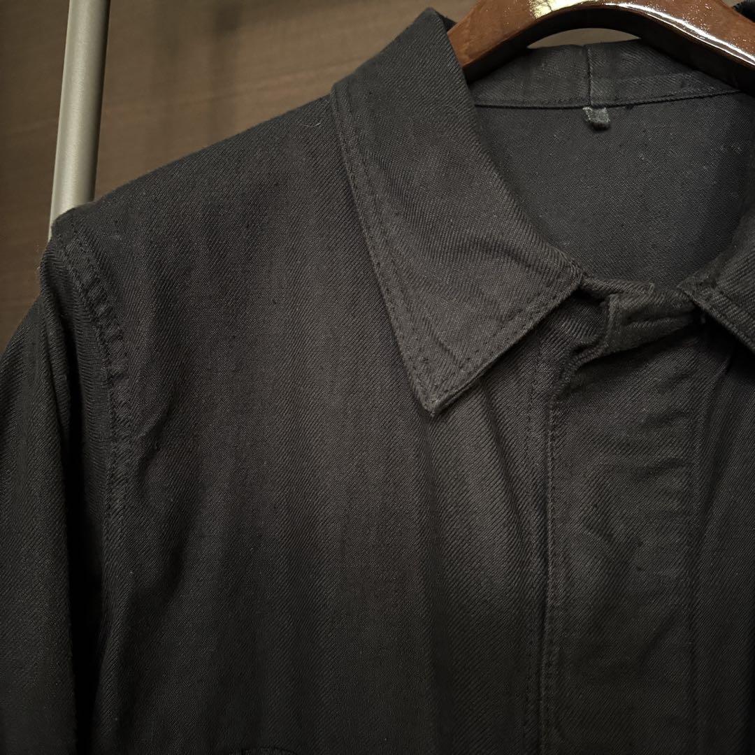 60〜70's VINTAGE FRENCH WORK JACKET 黒染め 軍
