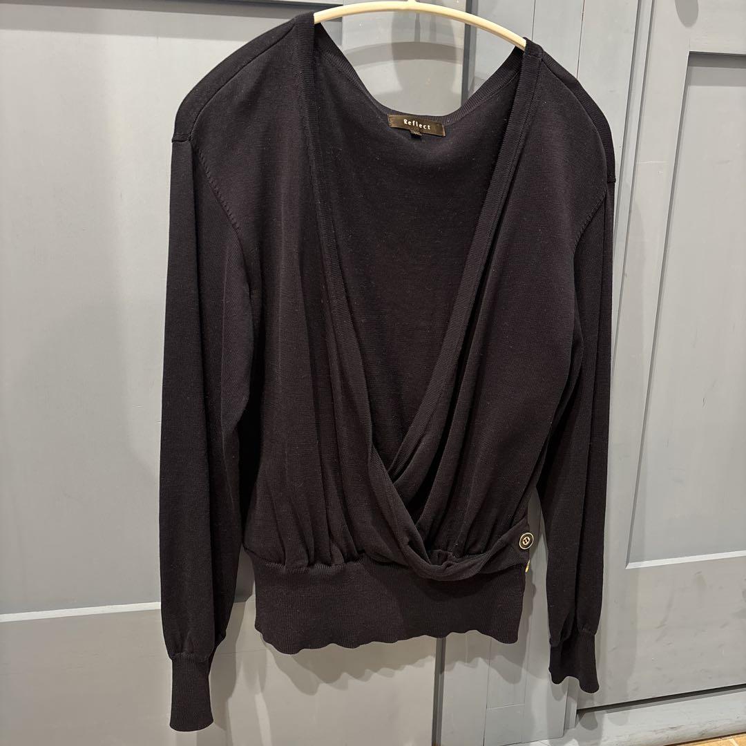 Reflect ネイビー　ラップスタイルセーター 11号