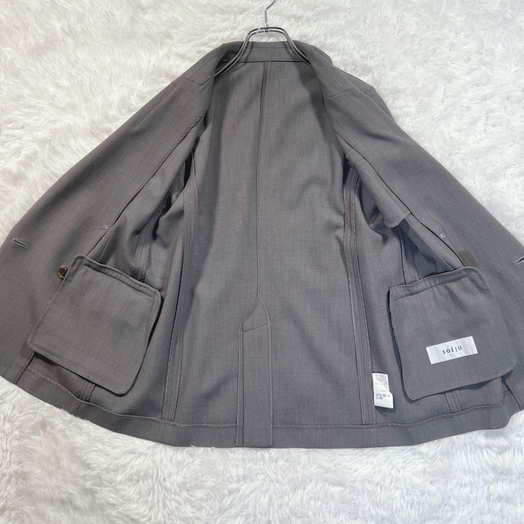 極美品✨SOÉJU ソージュ ウールライクダブルジャケット グレー S 現行