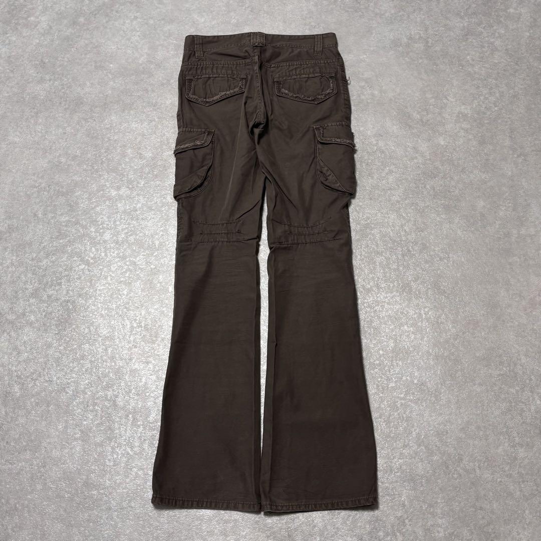 パンツ grunge slim flare cargo pants brown y2k