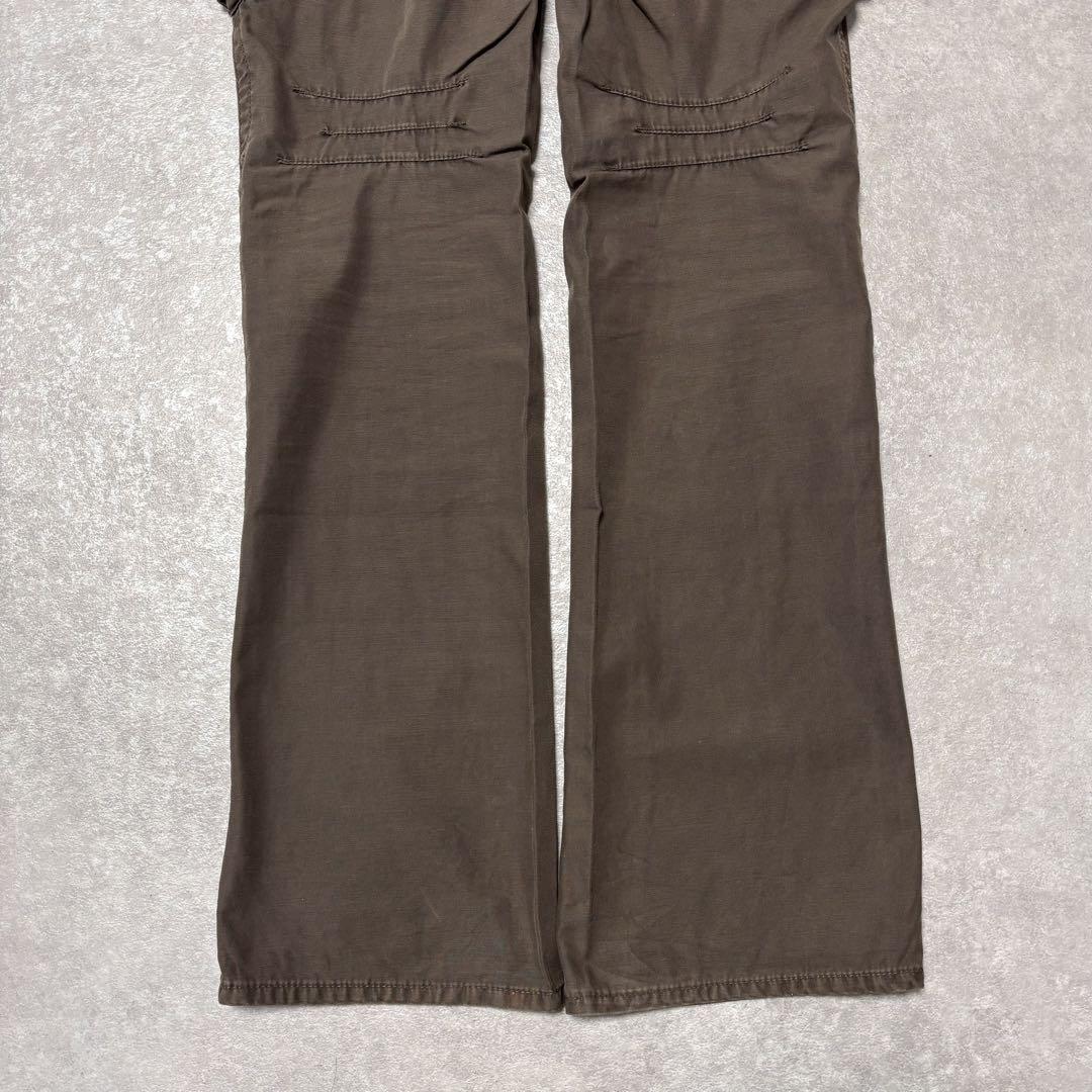 パンツ grunge slim flare cargo pants brown y2k