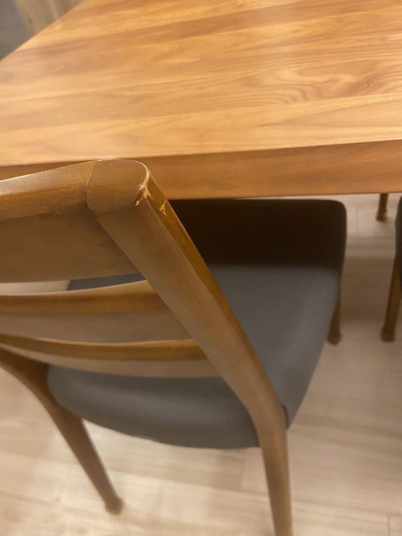 【美品】カリモク　ダイニングセット　ウォールナット　椅子4脚セット