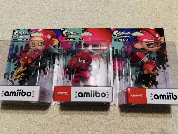 amiibo トリプルセット　バラ　タコガール　タコ　タコボーイ　スプラトゥーン