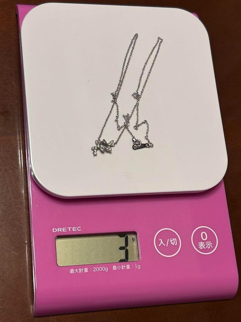 花柄プラチナPt850|900ダイヤモンドフラワーネックレス