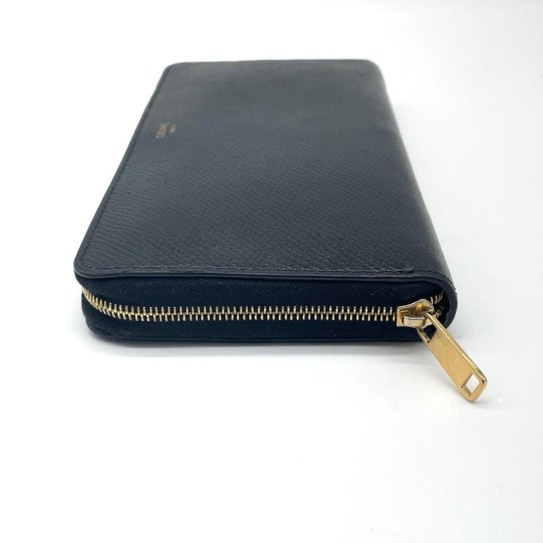 美品 CELINE セリーヌ 長財布 グレインドカーフスキン ネイビーブルー 美品 CELINE セリーヌ 長財布 グレインドカーフスキン ネイビー