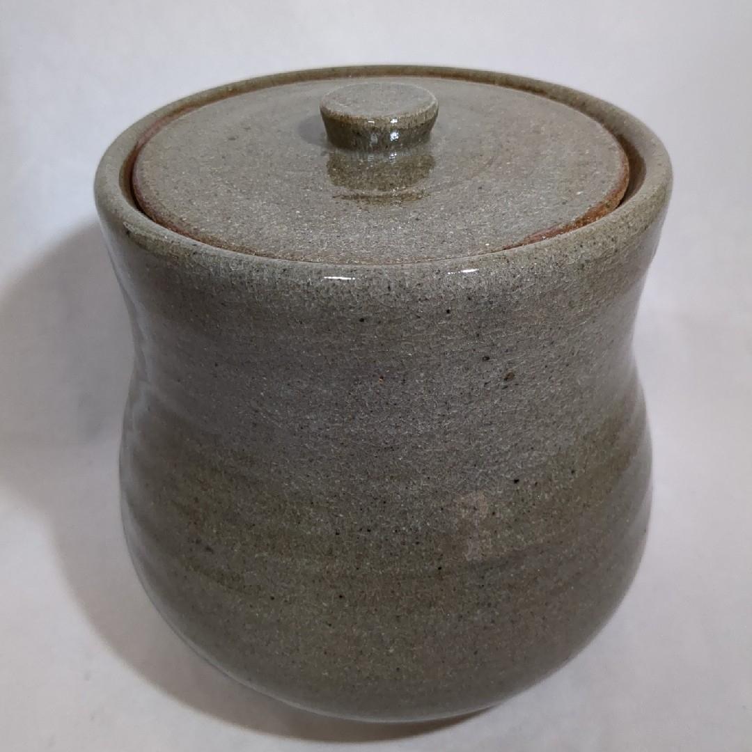 唐津焼 陶器製水指 水差 水器 茶道具 共蓋 銘あり 美品
