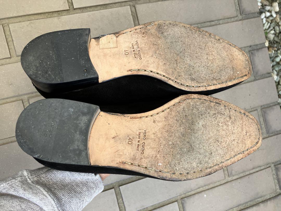 最高級 BARNEYS NEW YORK スエード ローファー 40 靴