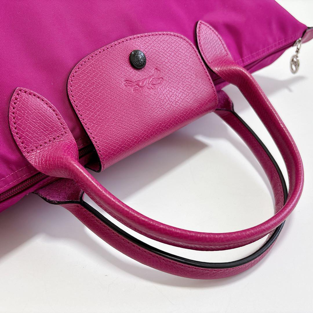 ブランド品 通販サイト 良品 パープル トートバッグ クラブ プリアージュ LONGCHAMP バッグ