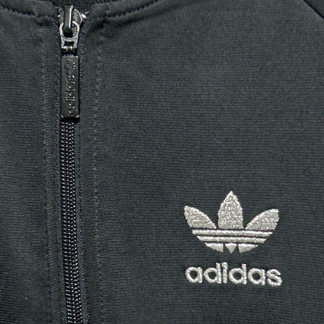 adidas Originals☆ジャージ ジップアップ 刺繡ロゴ M 黒 - メルカリ