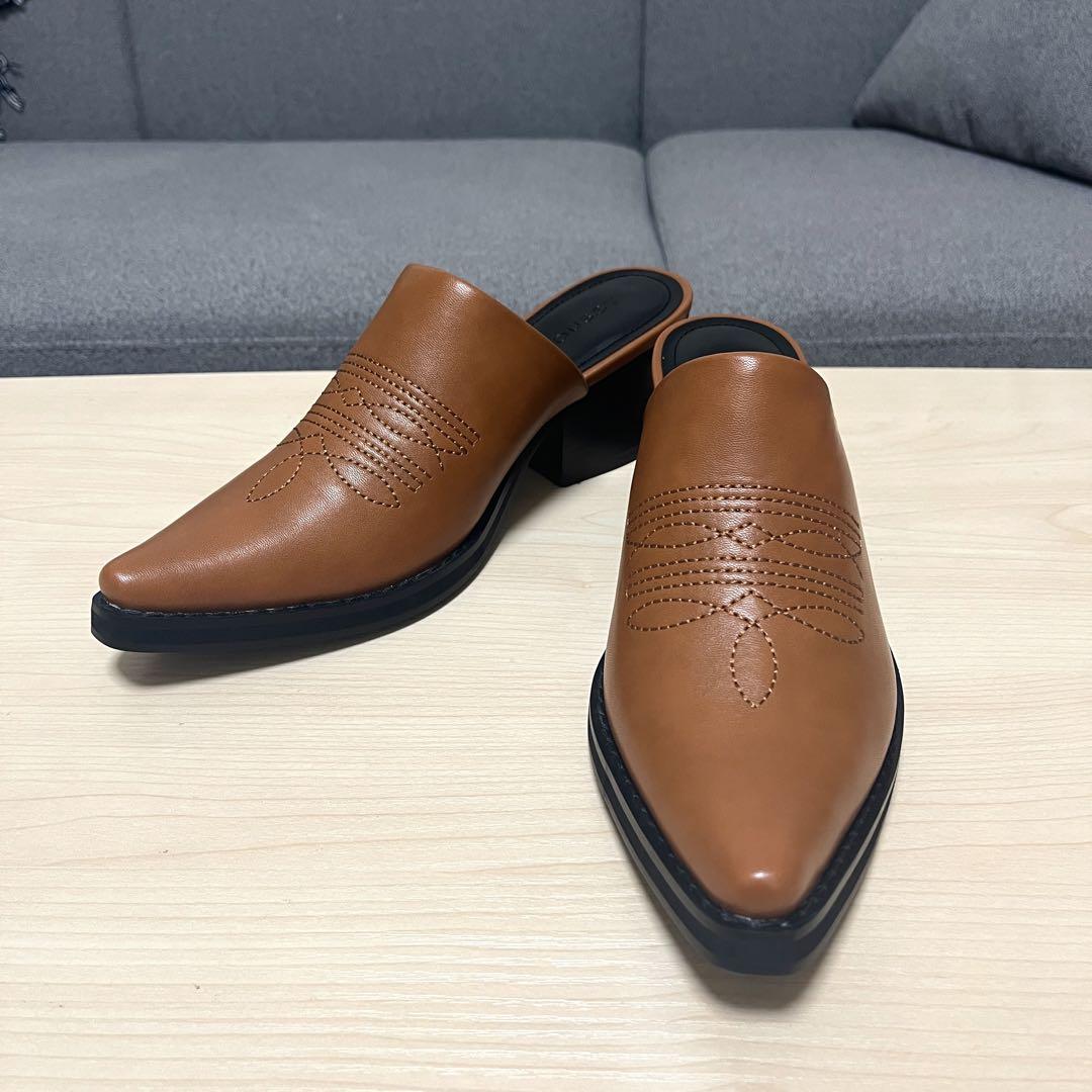 MOUSSY ミュール 茶色 ブラウン レディース サンダル