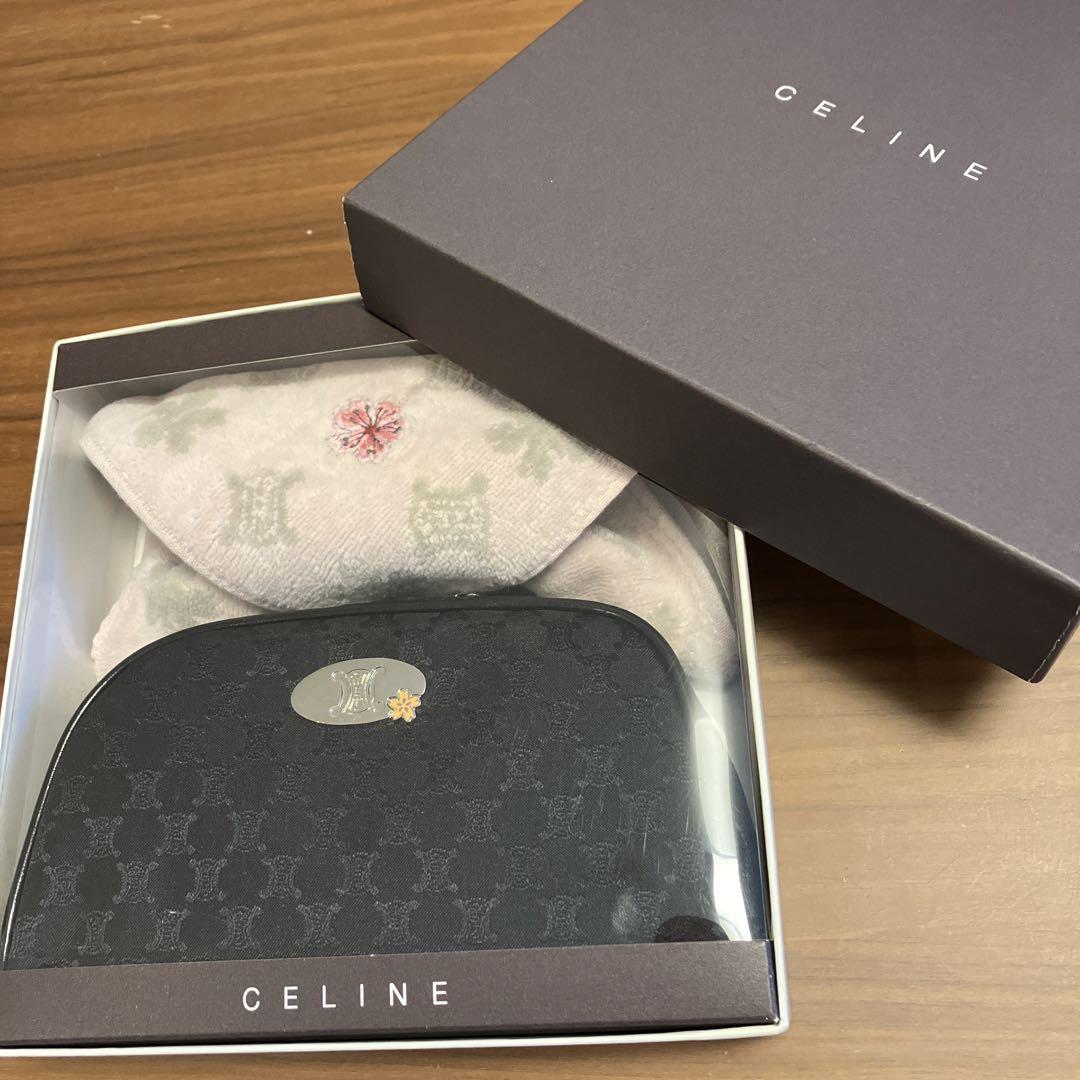 セリーヌ ポーチセット ハンカチ タオル　未使用　CELINE マカダム