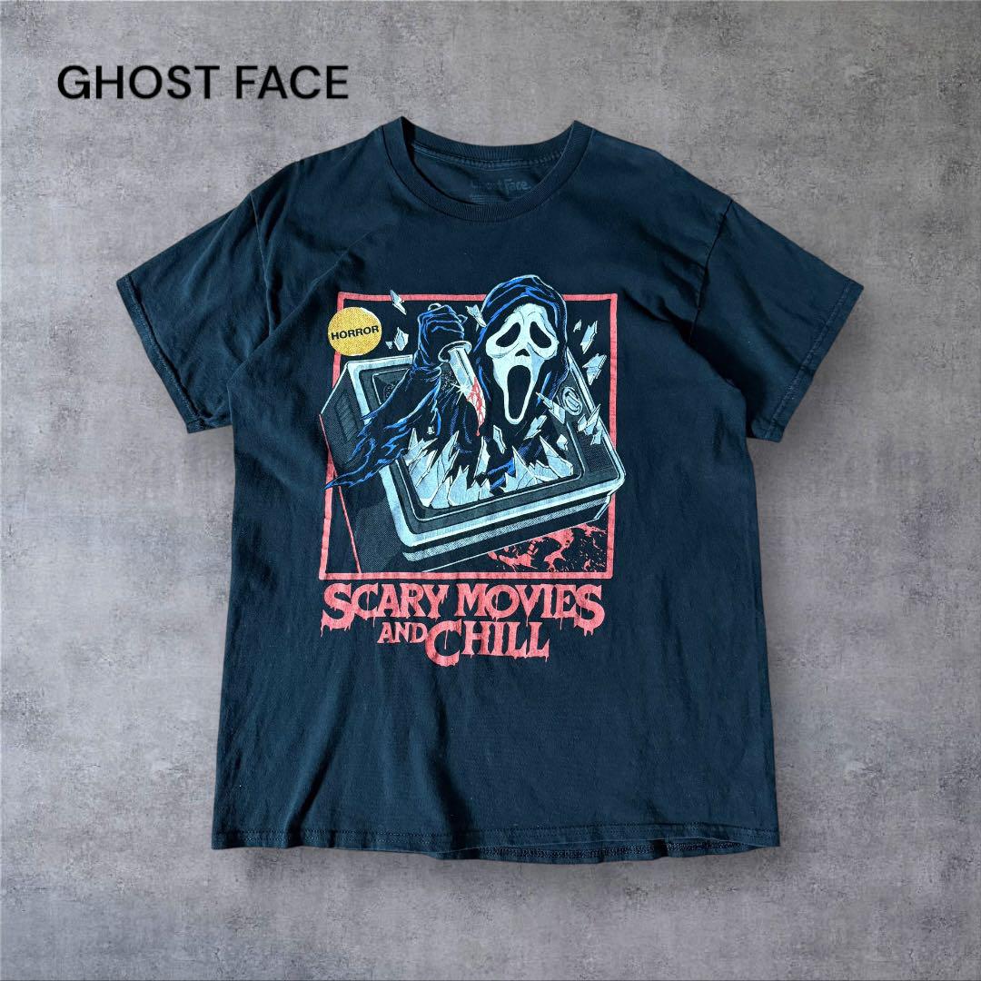 1184】00年代GHOST FACEムービーTシャツホラー映画SCREAM古着