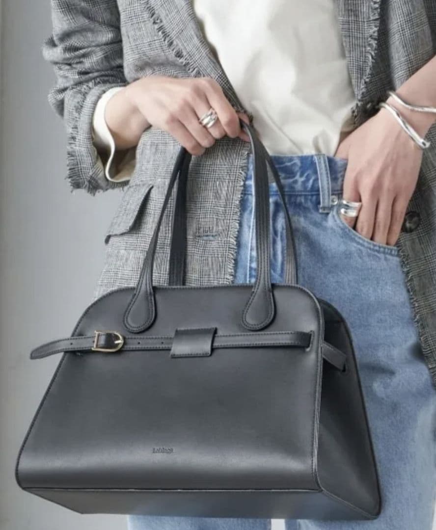 【送料無料】kabinett ボストンバッグ 黒 ブラック 肩掛け可能