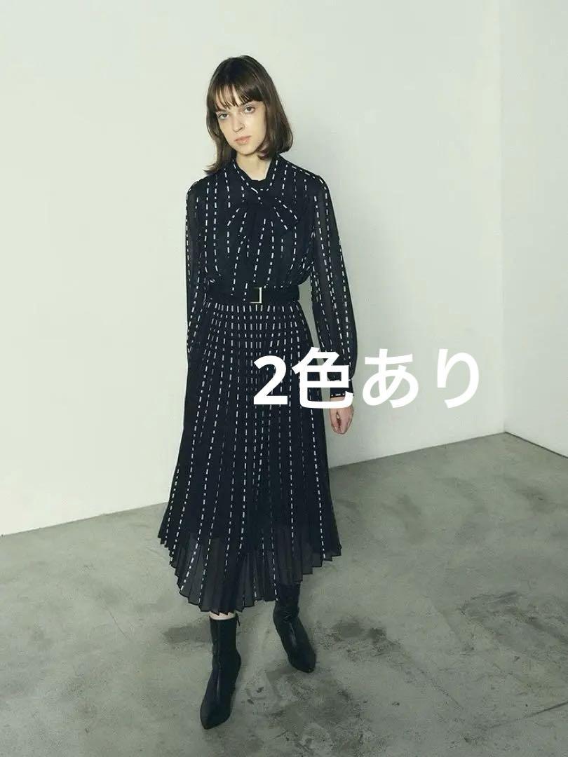 ドットストライププリントワンピース