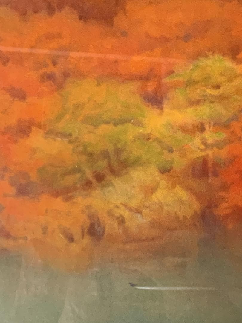 入会費無料。 真作 奥田元宋 霧雨の湖 リトグラフ 本人サイン 額装 8号 シール目立った傷や汚れなし 磨きのかかった