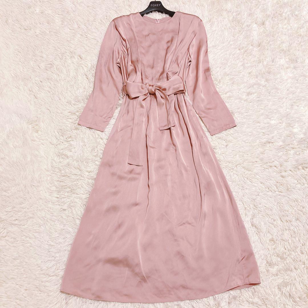 美品✨セルフォード 前後2way マルチウェイワンピース カシュクール サテン調