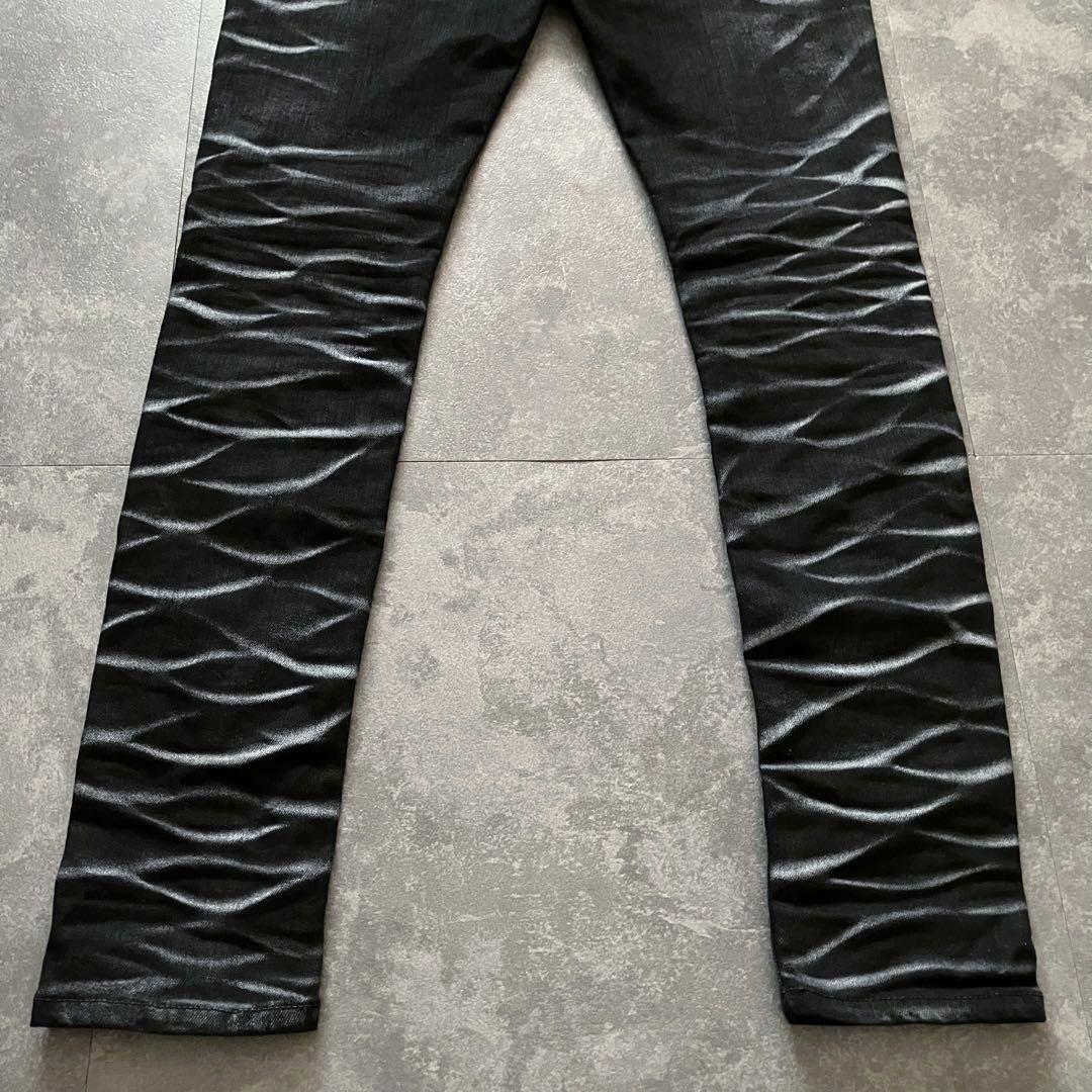 civarize skinny black denim パールバインダー立体加工