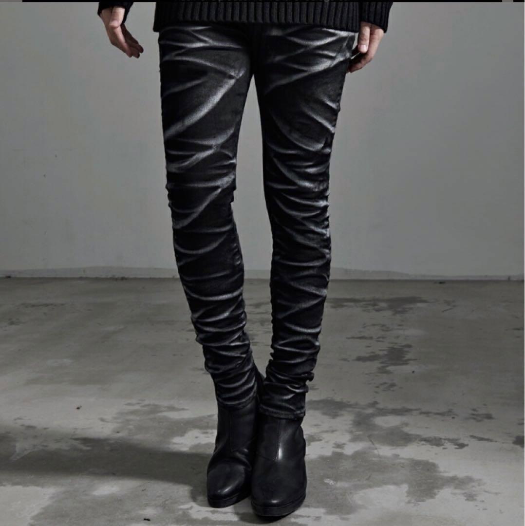 civarize skinny black denim パールバインダー立体加工