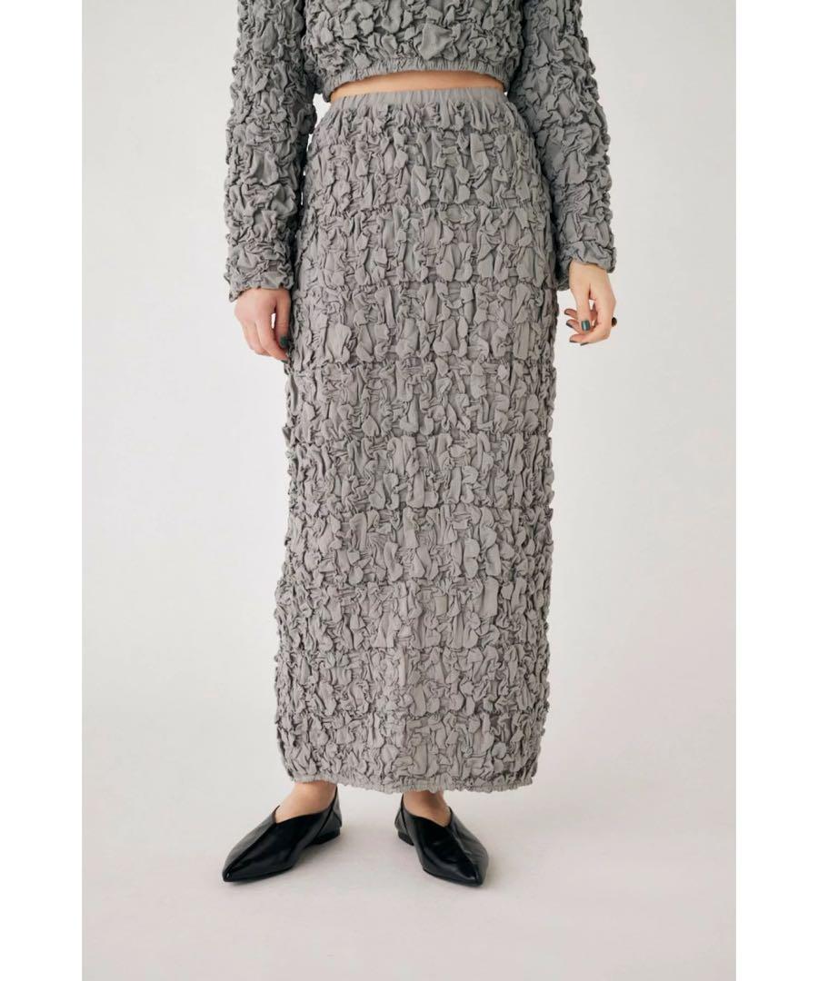 moussy M_ CRUMPLY GATHER スカート ブラック【1】