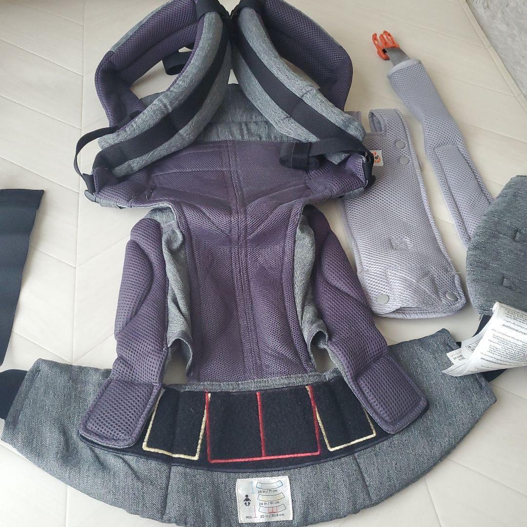 美品 エルゴ 抱っこ紐 オムニ360 クールエア メッシュ 検印あり グレー