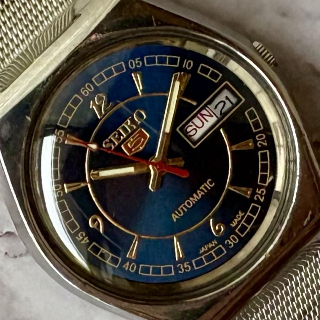 SEIKO5★オーバホール済★デイデイト★自動巻★日本製★ヴィンテージ70S