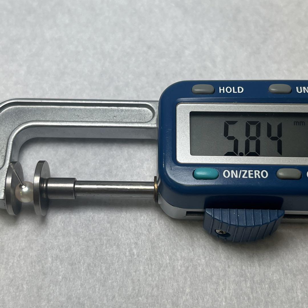 759 本真珠　パールピアス あこや真珠　5.5mm K14WG 厚巻