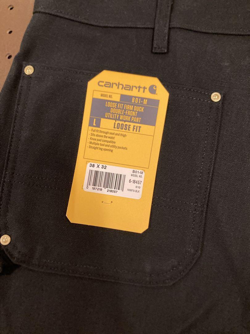 CARHARTT B01 ダブルニー 黒 ダック ペインター W38L32