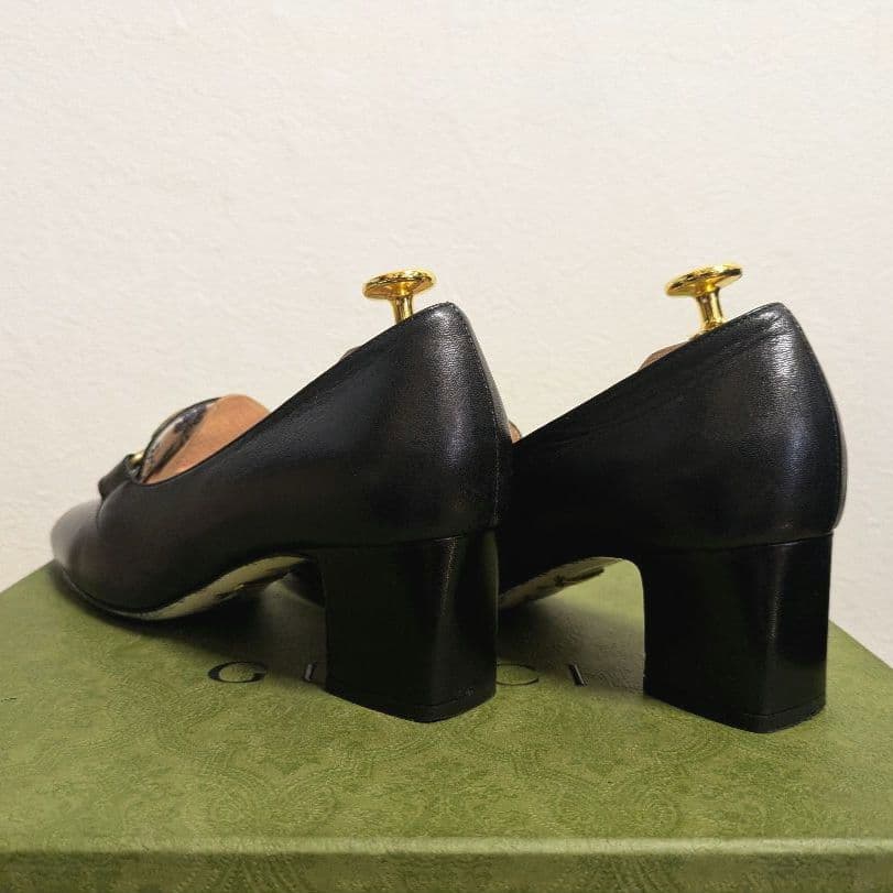 美品　GUCCI　マーモント　ブルームス　パンプス　黒　37 1/2