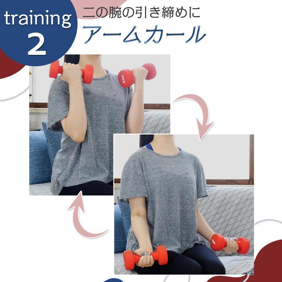 1892_ダンベル 8kg 2個セット コーティング グレー