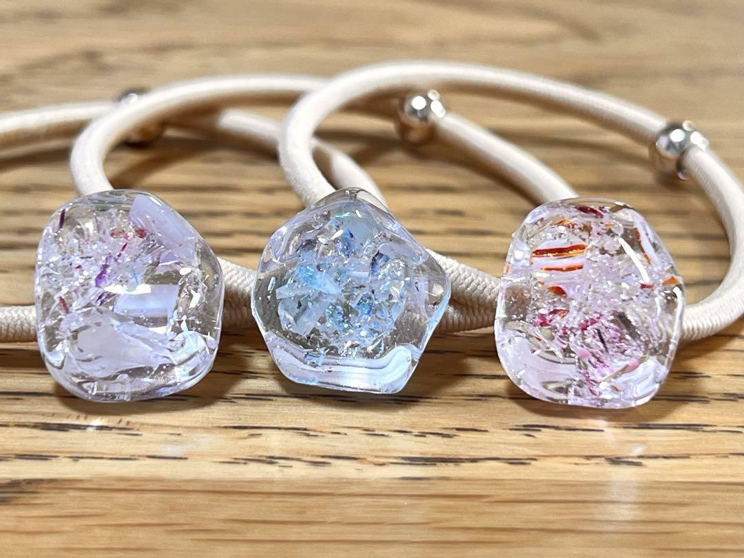 レジン】デザイン丸カンでお花🌸のヘアゴムを作りました/resin