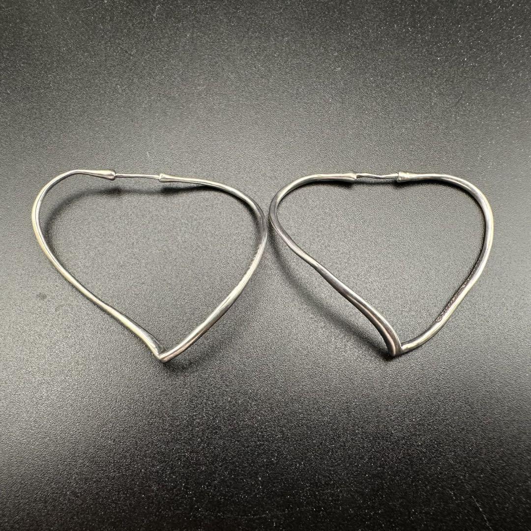 Tiffany&Co. オープンハートフープピアスM - ピアス(両耳用