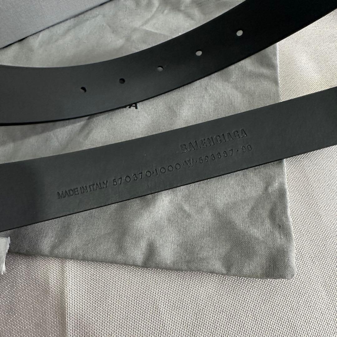 BALENCIAGA ブラックレザー ベルト BALENCIAGA ブラックレザー ベルト