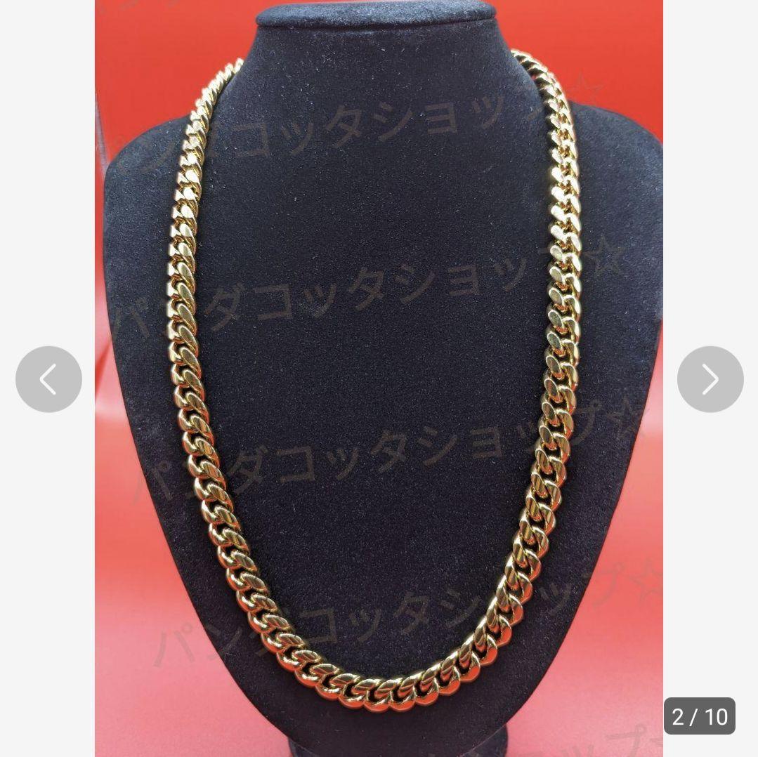 【60cm】【50cm】【10mm】【18K刻印あり】【Miami Cuban】