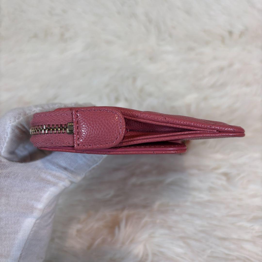希少✨　シャネル　キャビアスキン　チェーンウォレット　財布　ココマーク