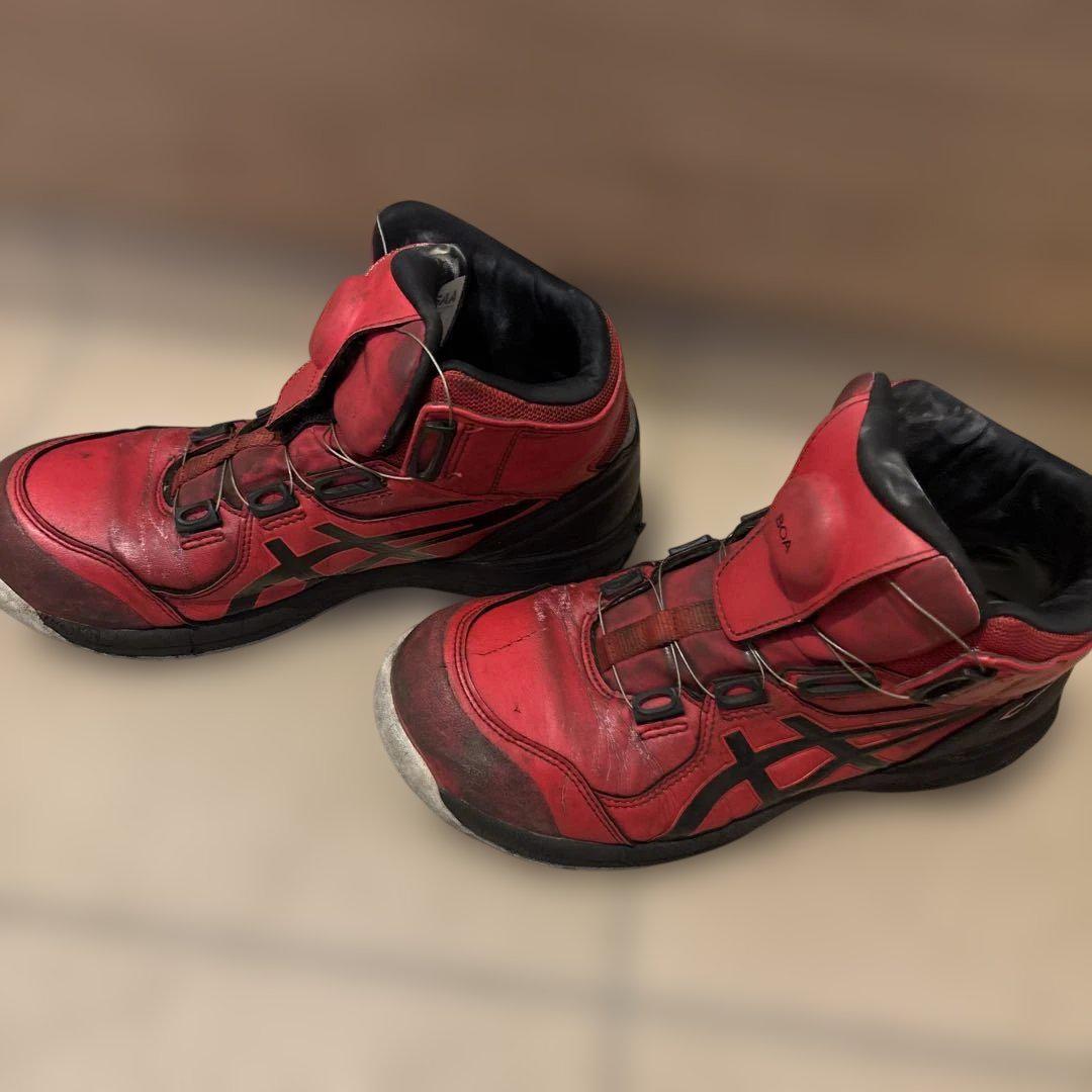 asics CP BOAシステム 赤 ASICS CP304 asics アシックス ダイヤル式安全靴 Boa フィット