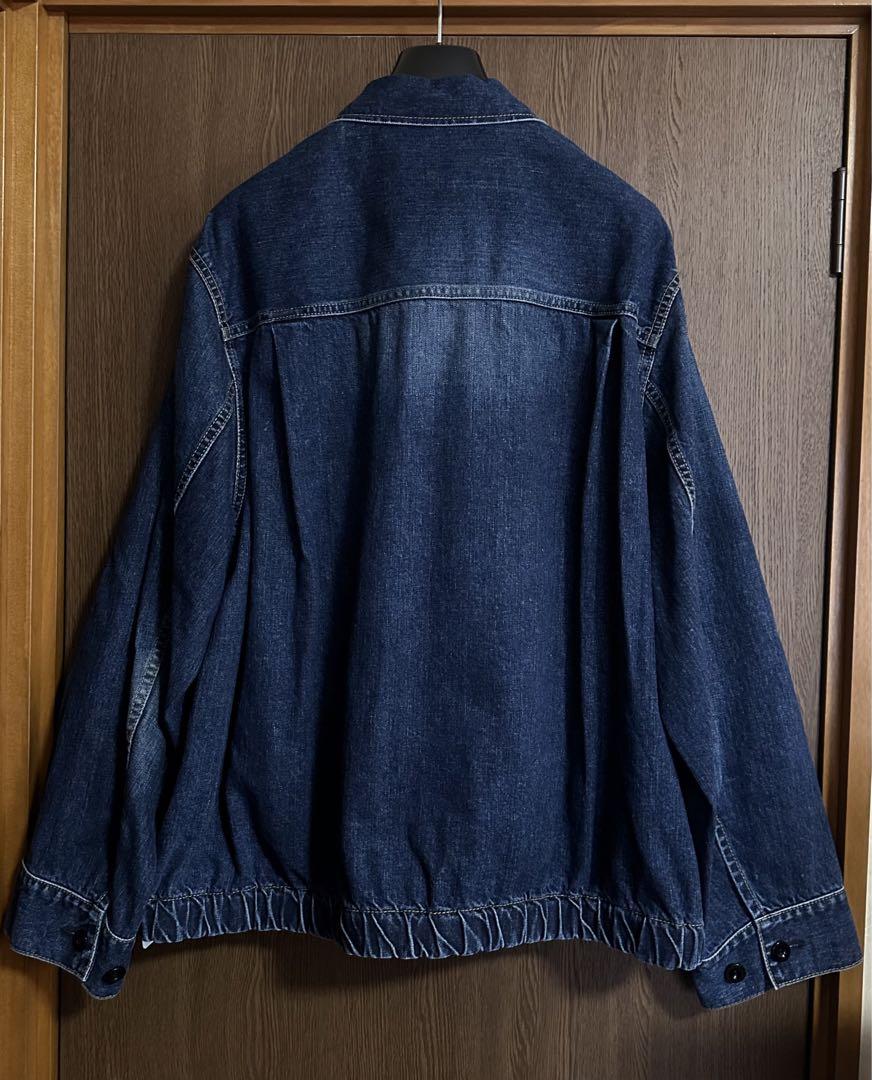 新品 sacai サカイ メンズ デニム ジャケット プルオーバー 長袖 シャツ