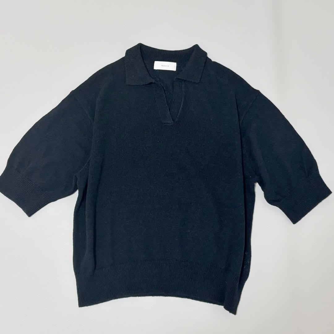 優良品✨kagure かぐれ　24SS リネン混　ポロニット　近年モデル　半袖