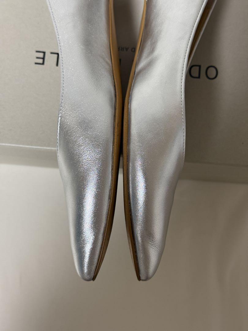 ODTTE É ODILE シルバーフラットシューズ 25cm