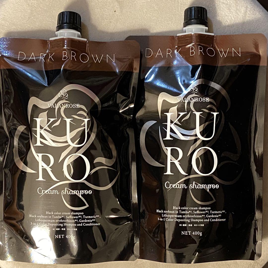 バランローズKURO クリームシャンプー ダークブラウン 400g 2個セット バランローズ KUROクリームシャンプー ダークブラウン 400g 2個