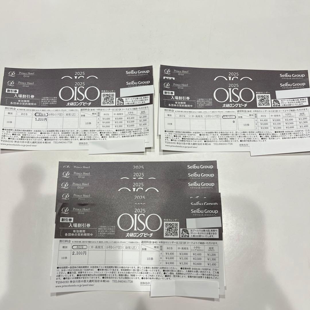 大磯ロングビーチ 入場割引券 2025年