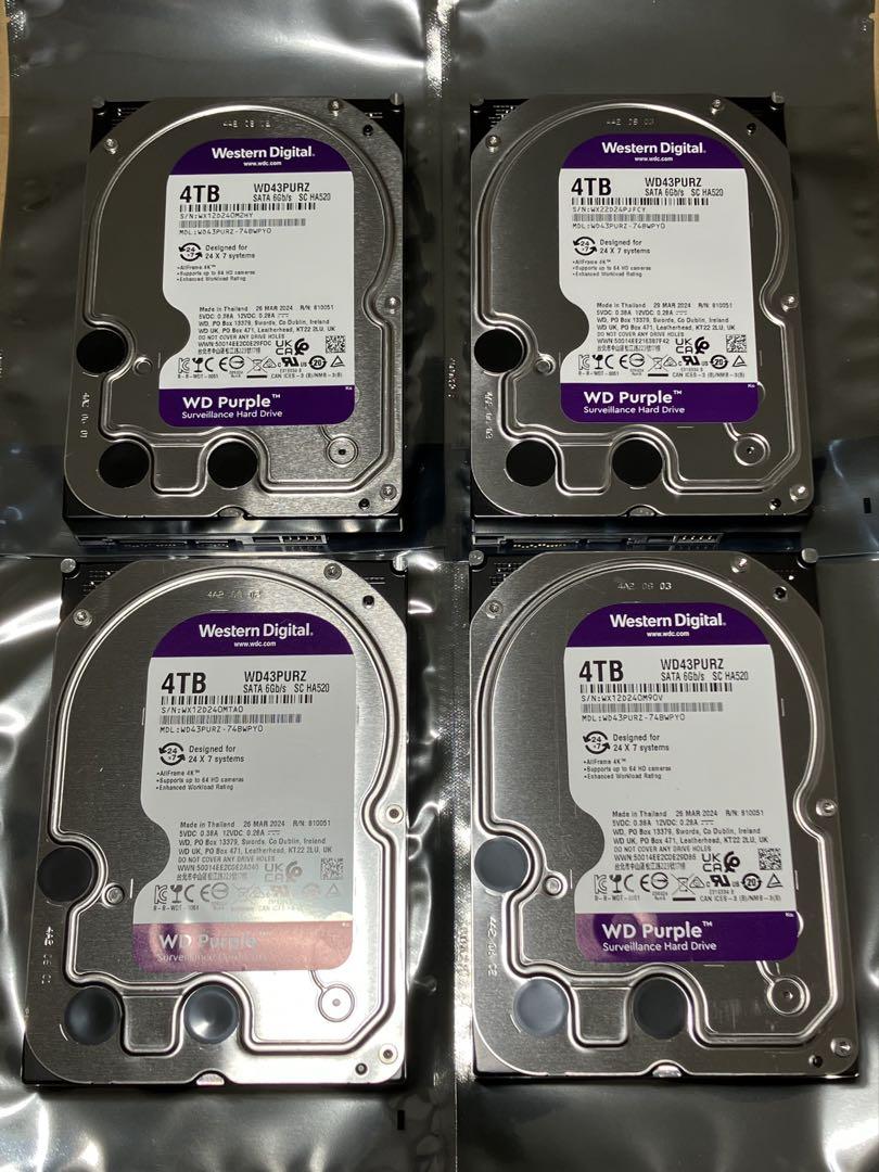 ウェスタンデジタル 4TB パープル 2024年製