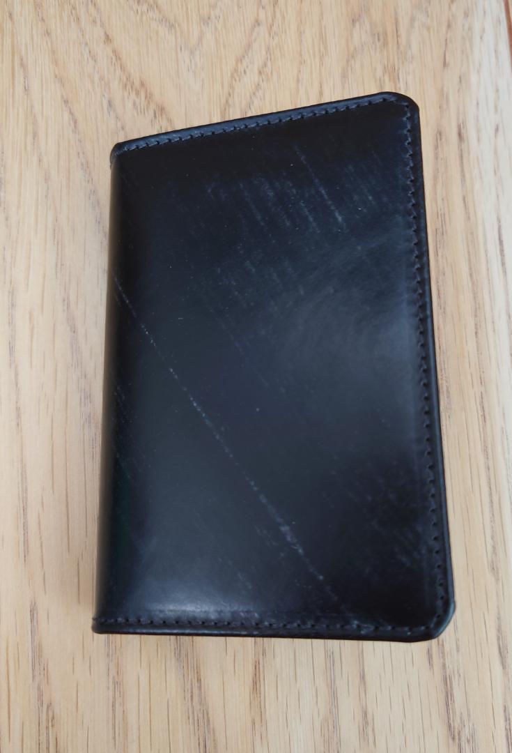 新品 Whitehousecox S7412 名刺入れ BLACK ブライドルレ