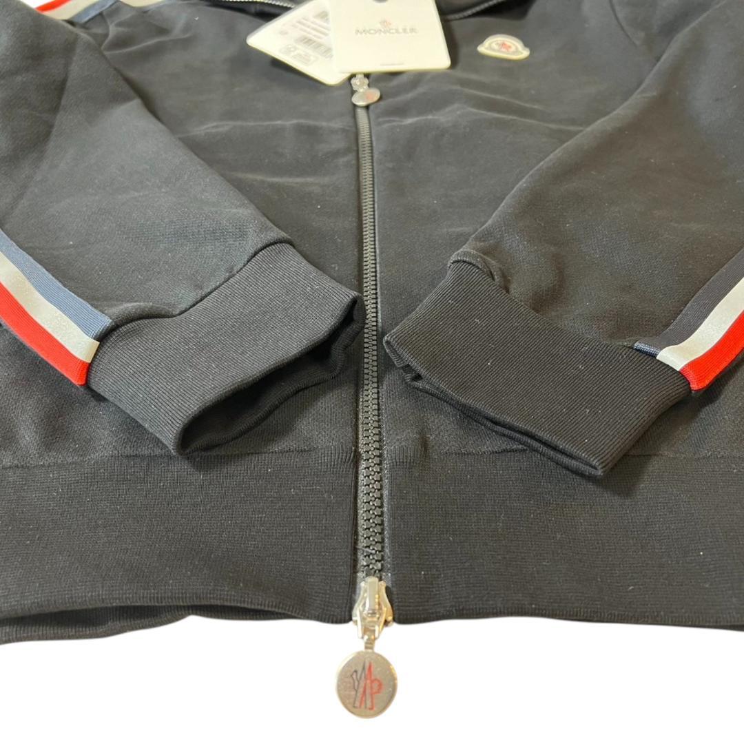 【新品未使用】MONCLER トリコロールストライプ トラックジャージ　XL　黒