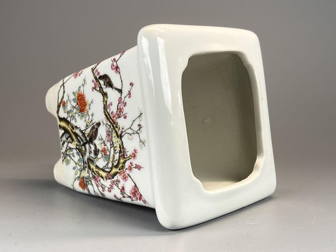 パステル喜上眉梢紋水盆 景徳鎮 陶磁器 装飾品 現代工芸品 美術品 置物 パステル喜上眉梢紋水盆 景徳鎮 陶磁器 装飾品 現代工芸品 美術