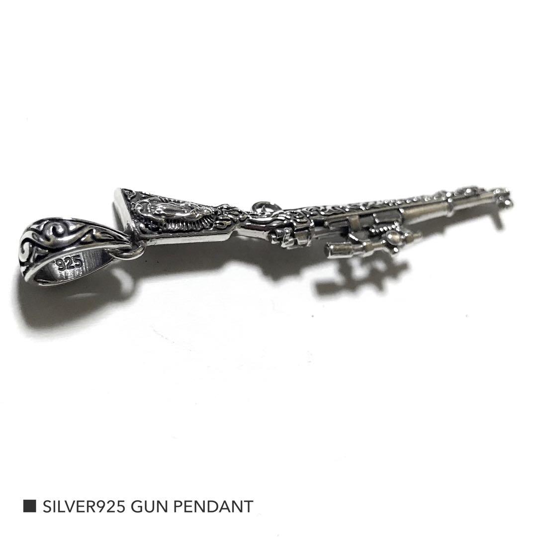 新品 シルバー925 ライフル ペンダント ネックレス アクセサリー