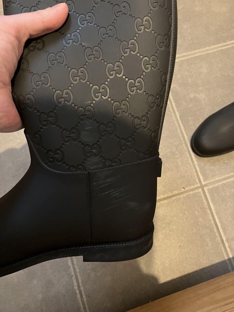 Gucci GGパターン ブラック長靴