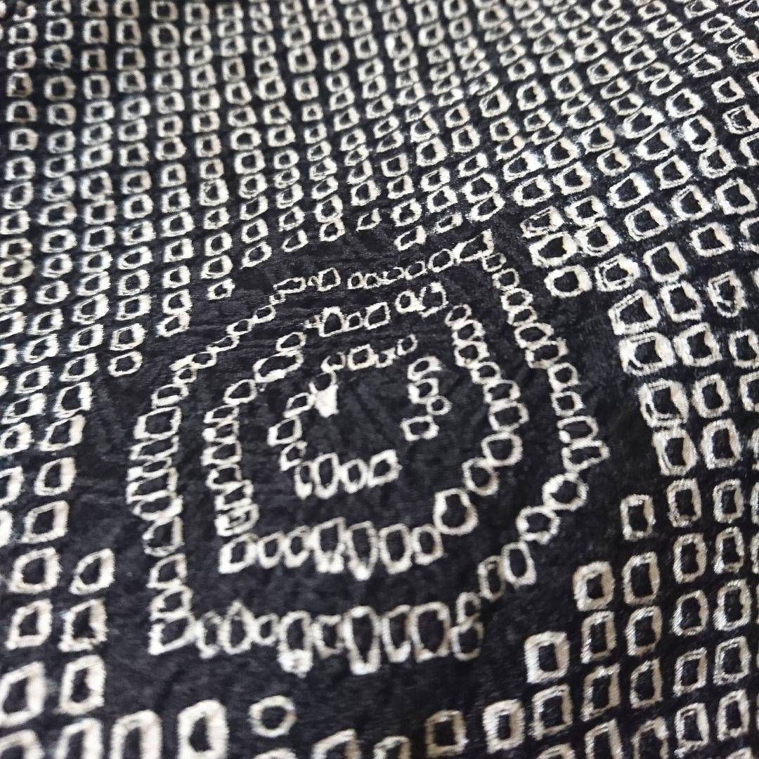 1467★正絹 総絞り 絞り黒地 羽織 7枚セット おまとめ リメイク素材