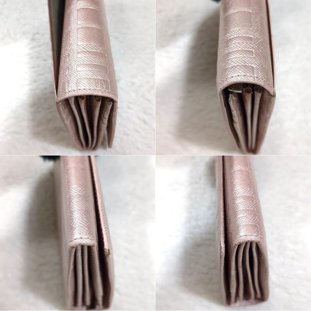 人気商品ランキング バーバリー ピンク ロゴ型押し PVC エンボスチェック 二つ折り長財布 小物