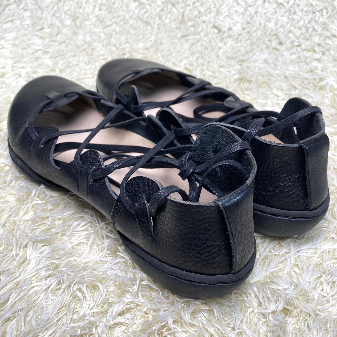 『美品』trippen Scotch レースアップシューズ　フラット　レザー　黒