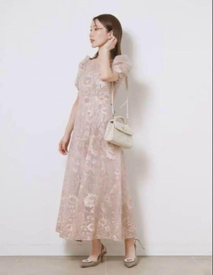 完売商品snidel レース刺繍ドレス 0サイズ(the dress lab